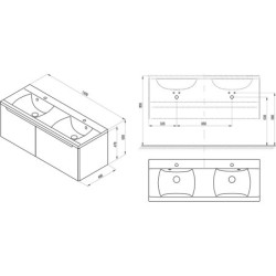 Praustuvo spintelė Ravak SD Classic 1300, cappuccino spalvos