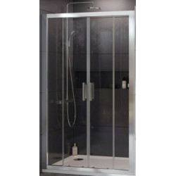 Dušo durys Ravak 10° 10DP4, baltos, dviejų elementų, stumdomos