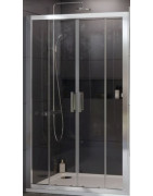 Dušo durys Ravak 10° 10DP4, baltos, dviejų elementų, stumdomos