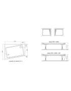 Apdailos plokštė dušo padėklui Ravak Asymetric Pro 10° L