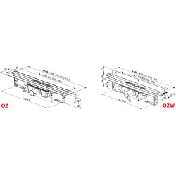 Nutekamasis dušo latakas Ravak 10°, nerūdijantis plienas, 750 mm