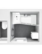 Kampinis praustuvas Ravak BeHappy II, dešinė, 500x665 mm