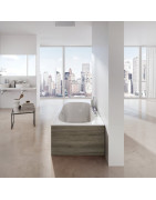 Vonia Ravak City Slim 180x80 cm, sniego baltumo