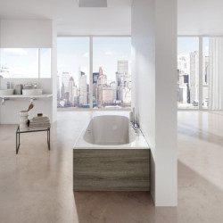 Vonia Ravak City Slim 180x80 cm, sniego baltumo