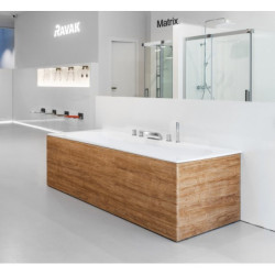 Vonia Ravak City Slim 180x80 cm, sniego baltumo