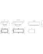 Vonia Ravak Classic 140x70 cm, balta