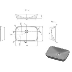 Praustuvas Ravak Ceramic R, 600x400 mm