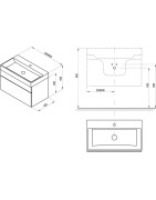 Praustuvo spintelė Ravak SD Natural 800, balta