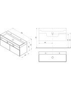 Praustuvo spintelė Ravak SD Natural 1200, balta