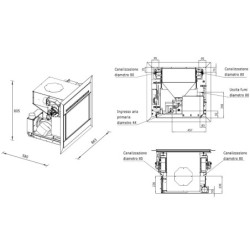 Granulinis židinys Laminox Eolo Air 12, antracito spalvos