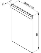 Veidrodis Ravak Natural 800, baltas, su LED apšvietimu