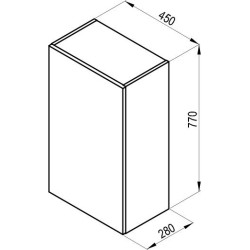 Uždara spintelė Ravak SB Natural 450, balta