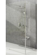 Dušo kabina Ravak Walk-in Corner, juoda, dviejų dalių