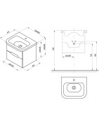 Praustuvo spintelė Ravak SD Chrome II 550, balta