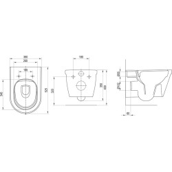 Pakabinamas unitazas Ravak Chrome RimOff, keramikinis