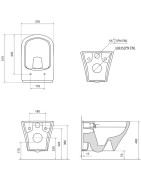 Pakabinamas unitazas Ravak Classic RimOff, keramikinis
