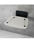 Dušo sėdynė Ravak Ovo B II, atlenkiama, skaidri balta/juoda