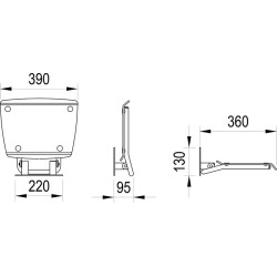 Dušo sėdynė Ravak Ovo B II, atlenkiama, skaidri balta/juoda