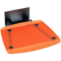 Dušo sėdynė Ravak Ovo B II, atlenkiama, skaidri oranžinė/juoda