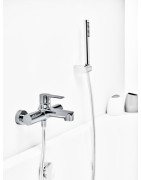 Dušo ir vonios maišytuvas Ravak PU 022.00, chromuotas, sieninis