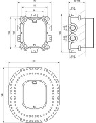 Potinkinė dėžutė Ravak R-box Vari RB 072.50