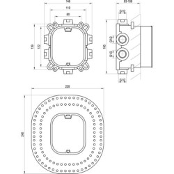 Potinkinė dėžutė Ravak R-box Vari RB 072.50