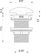 Praustuvo sifono galvutė Ravak, fiksuota, balta
