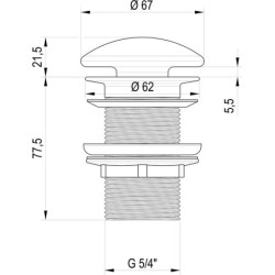 Praustuvo sifono galvutė Ravak, fiksuota, balta