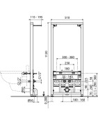 Bidė instaliacinis modulis Ravak II/1120