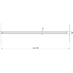 Montavimo rinkinys Ravak W SET-Uni Free/Wall, juodas