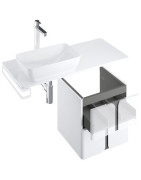 Praustuvo spintelė Ravak SD Balance 500, balta/grafitas