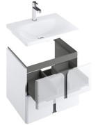 Praustuvo spintelė Ravak SD Balance 500, balta/grafitas