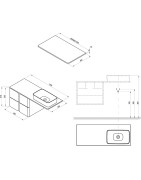 Plokštė po praustuvu Ravak Balance 1200, baltos spalvos