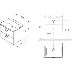 Praustuvo spintelė Ravak SD Comfort 600, balta