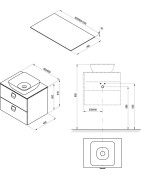 Plokštė po praustuvu Ravak Comfort 800, baltos spalvos