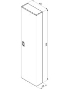 Aukšta spintelė Ravak SB Comfort 400, balta