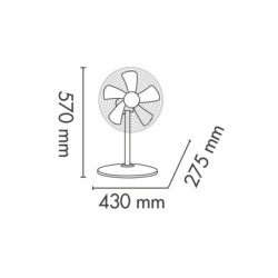 Stalinis oro ventiliatorius Argo Tablo Evo White