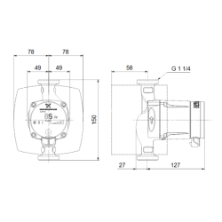 Cirkuliacinis siurblys Grundfos ALPHA1 20-45 N 150