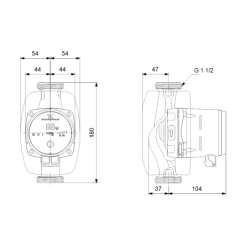 Cirkuliacinis siurblys Grundfos ALPHA1 25-60 N 180