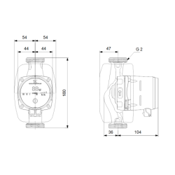 Cirkuliacinis siurblys Grundfos ALPHA1 32-80 180