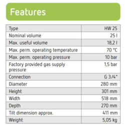 Išsiplėtimo indas Reflex HW 25