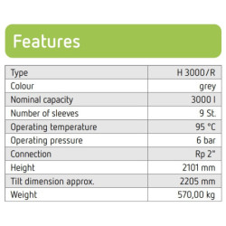 Akumuliacinė talpa Reflex PHF 3000