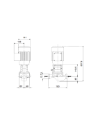 Linijinis vienpakopis siurblys Grundfos TP 25-90/2 A-O-A-BQQE-DX