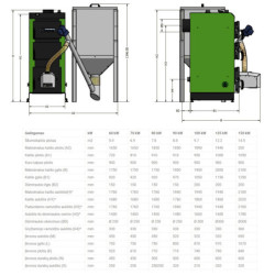 Kombinuotas granulinis katilas Kamen Pellet Plus, 50 kW