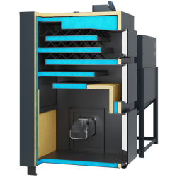 Kombinuotas granulinis katilas Kamen Pellet Max, 75 kW