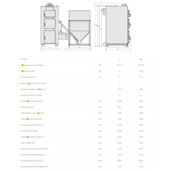 Kombinuotas granulinis katilas Kamen Pellet Max, 75 kW