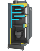 Kombinuotas granulinis katilas Kamen Multi KG, 26 kW
