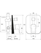 Potinkinis vonios/dušo maišytuvas Ravak 10° TD F 061.20