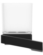 Laikiklis su stikline Ravak TD 210.20, juodos spalvos