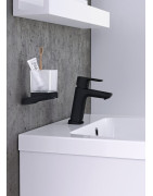 Laikiklis su stikline Ravak TD 210.20, juodos spalvos